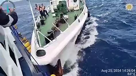 Philippines, China clash near disputed shoal in South China Sea.